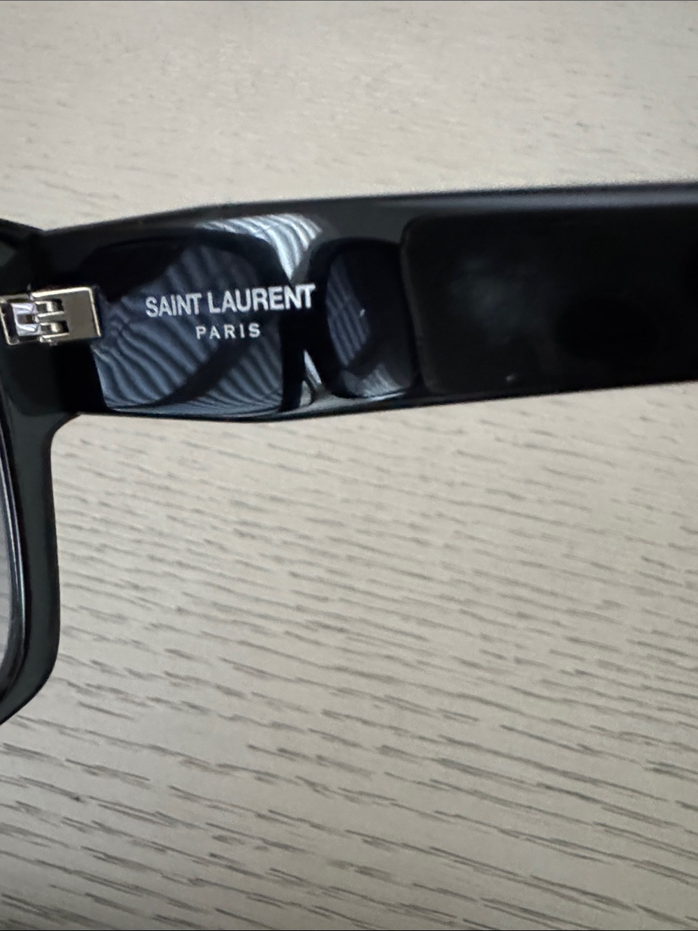 Yves Saint Laurent Glossy Black Oversized Square Sunglasses - Picture 5 of 7